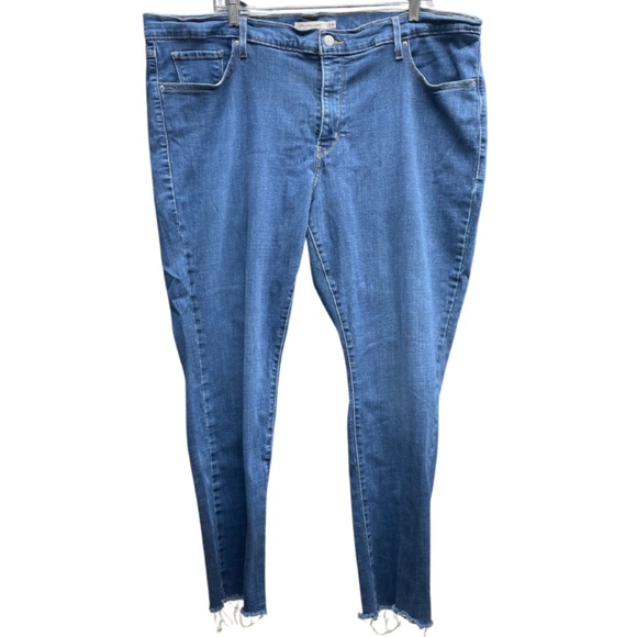 Levi's Denim - Levi’s Distressed Raw Hem Shaping Skinny Jeans Sz 24W